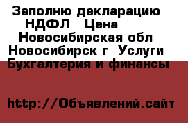 Заполню декларацию 3-НДФЛ › Цена ­ 300 - Новосибирская обл., Новосибирск г. Услуги » Бухгалтерия и финансы   